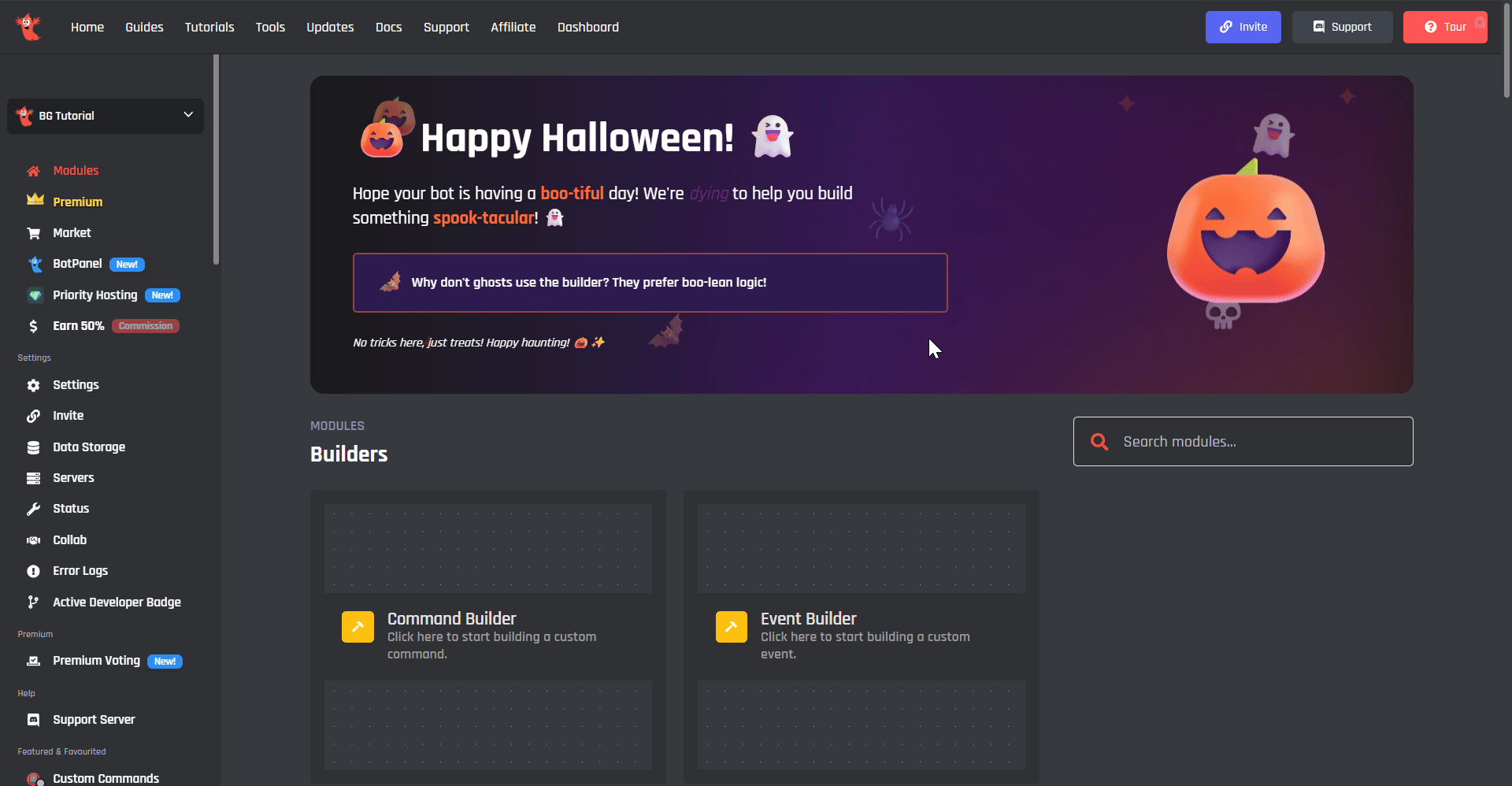 Navigate to Event Builder
